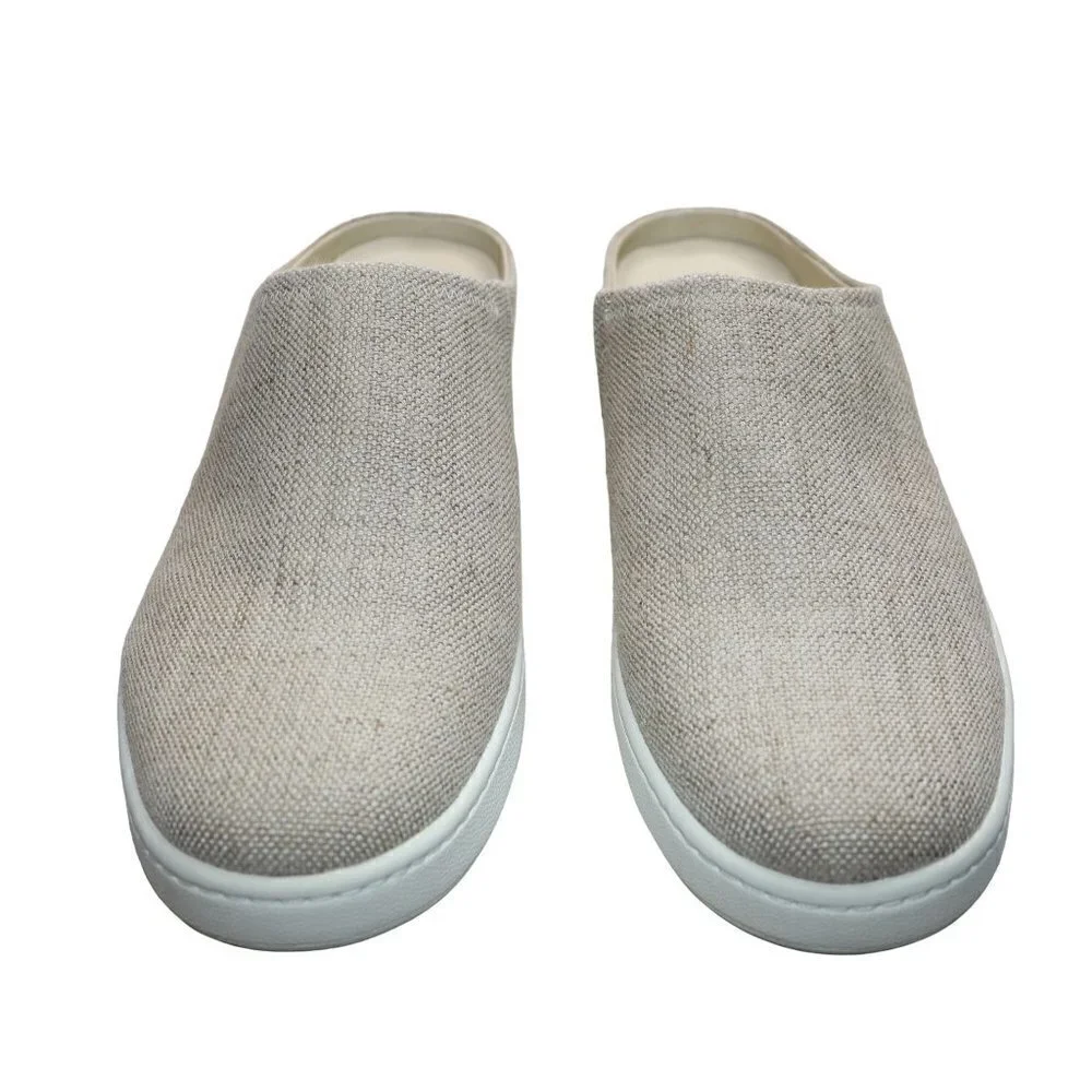Vince Mules Canvas Vianne Natural Beige Comfort Shoes‎ Womens Size 9.5 NEW - Picture 4 of 12